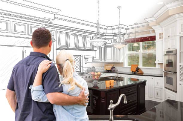 Professional Cabinet Installation technician working in Roanoke, TX